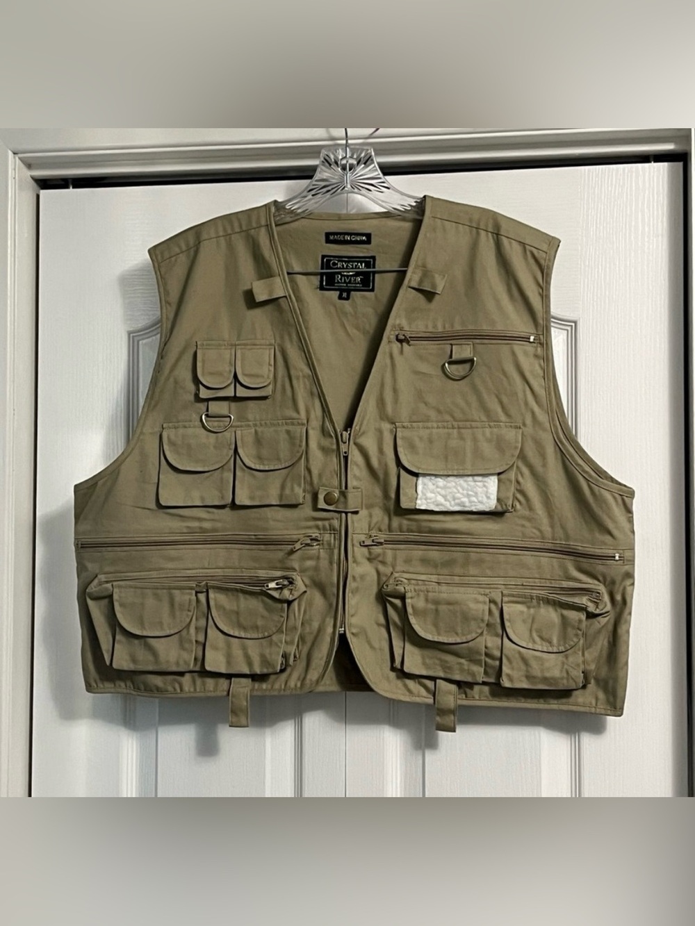 CRYSTAL RIVER canvas Fishing Vest men’s size XL